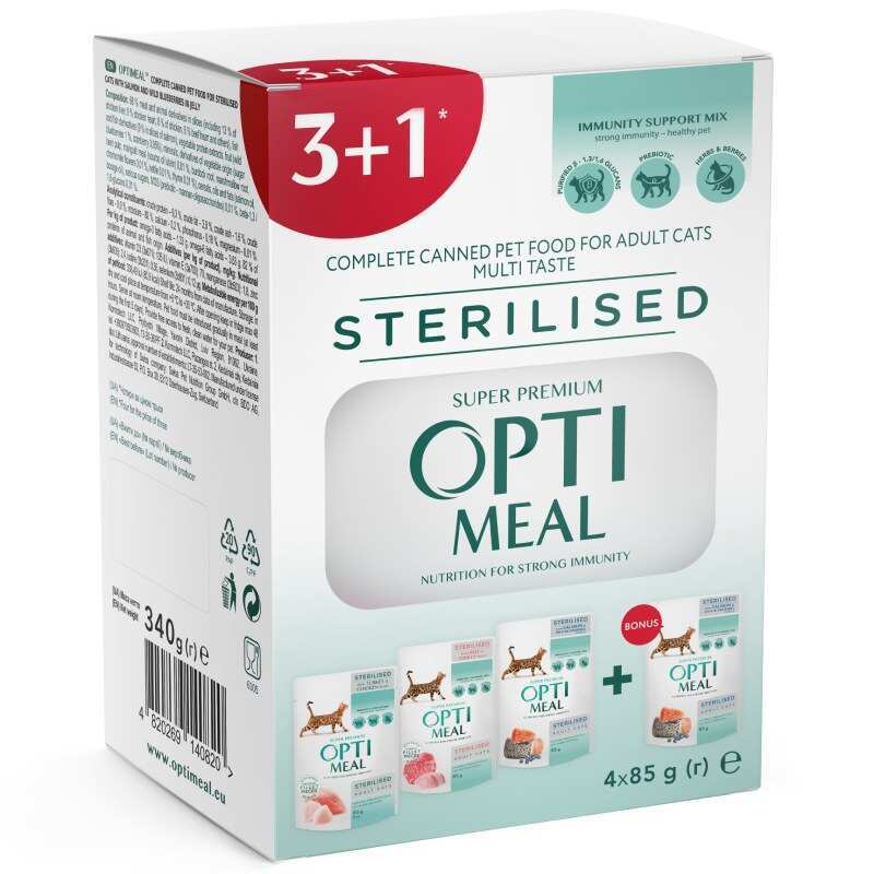 Купити OptiMeal Adult Cats Multi Taste - Набір №6 Повнораціонний