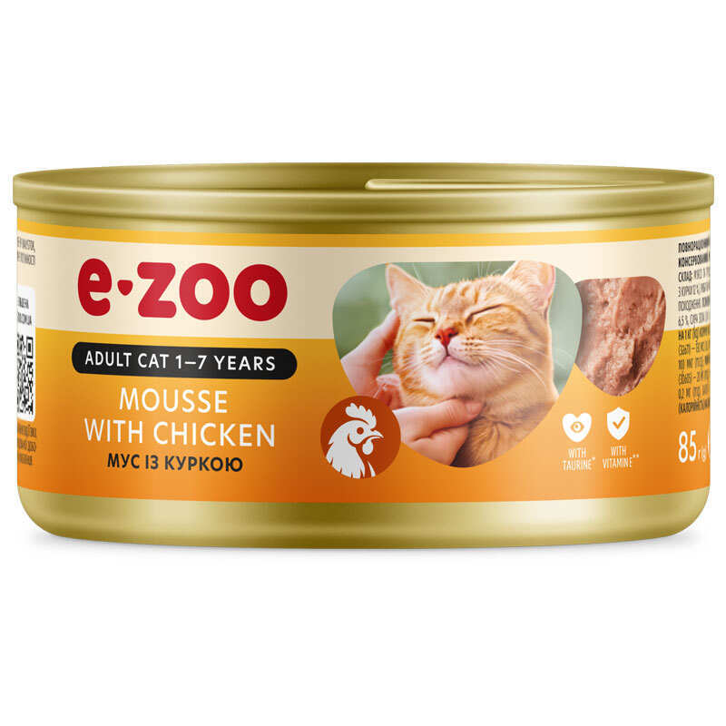 E-ZOO™ - Консервированный корм с курицей витамином Е и таурином